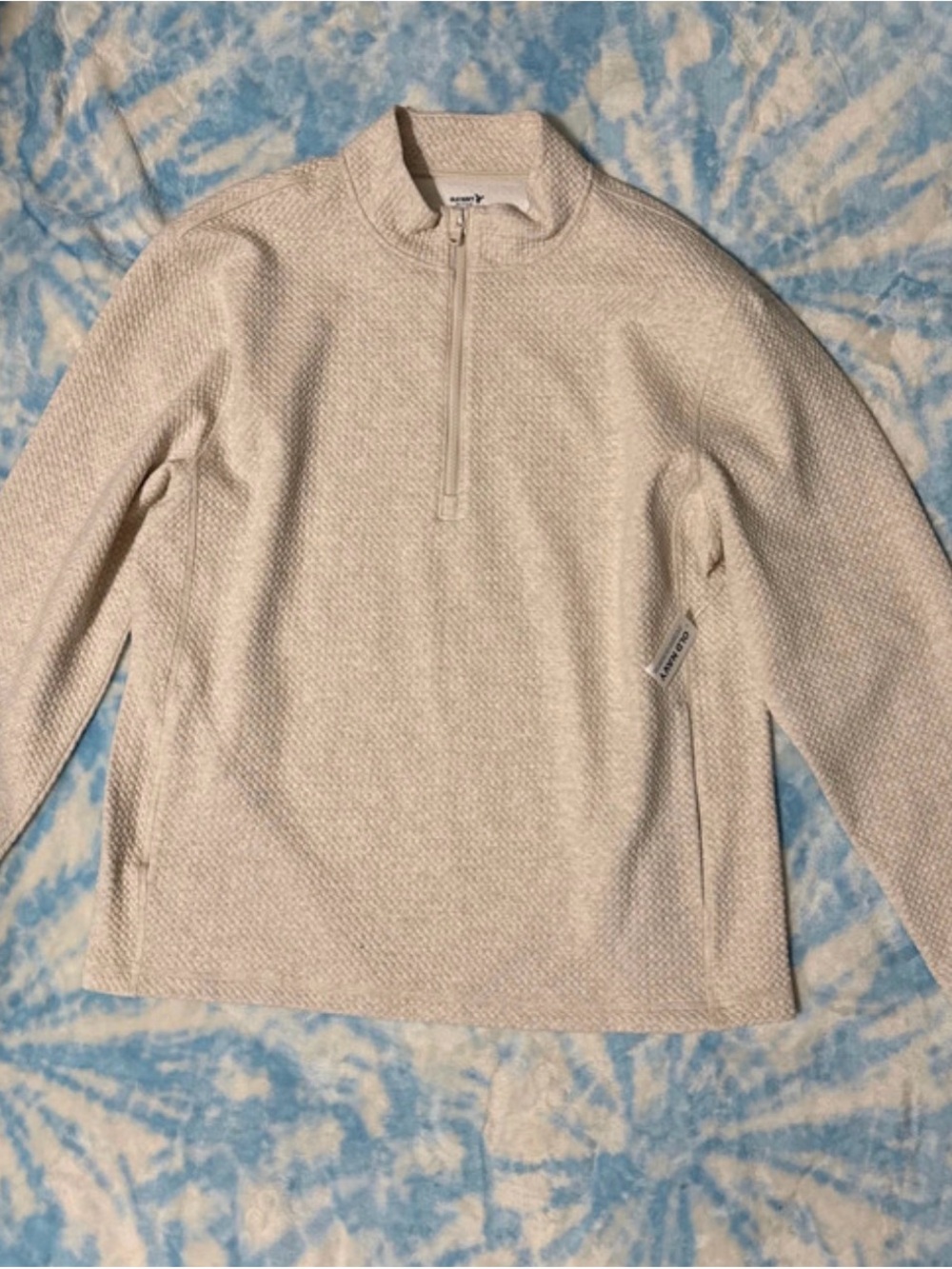 Old Navy Cream Men’s Full-Zip Recharge Fleece Sweater